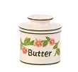 L Tremain Classic Hand Painted Raised Floral Crock