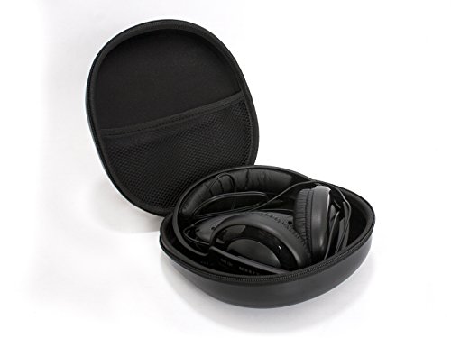 Ginsco Leatherette Gaming Overear Headphone Case for Bluedio T2s HT Turbine Sennheiser HD201 HD202 Bose QC25 Sony MDR-XB950BT Skullcandy Hesh 2 ATH-M50X