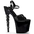 Ellie Shoes Women's 757-JULIET 7.5" Dice Heel Sandal