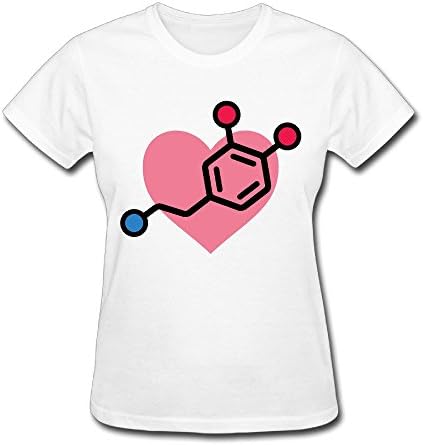 NJ Apparel Women's Cute Dope Gene Heart Cool Tshirt White L
