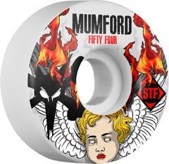 Bones STF V1 Mumford Angel Skateboard Wheels 54mm - White (Set of 4)