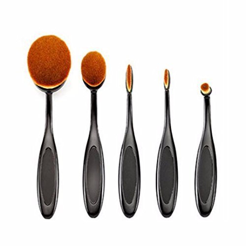 Sankuwen 5 Pcs Powder Foundation Face Toothbrush Makeup Brush