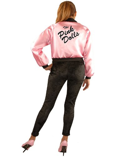 Pink Satin Lady Jacket Adult Plus Costume