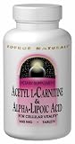 Health Genesis - Source Naturals - Acetyl L-Carnitine  Alpha Lipoic Acid 500/150mg - 240 tabs