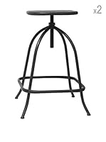 Metal Loft Set x 2 Taburetes New York Loft Azul Oscuro