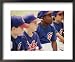 Little League Baseball Team Sitting Together Framed Art Poster Print, 22x18