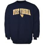 West Virginia Mountaineers Navy Blue Arch Logo Classic Fleece Sweatshirt