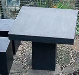 alithea terrazo garden furniture set - 1 terrazzo 90cm square table & 4 square terrazzo stools