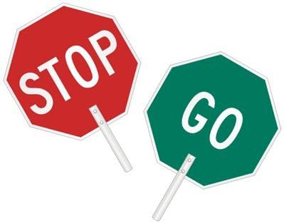 Stop: Go Double Sided Sign, 18" x 18"