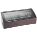 Diplomat 31-428 Gothica Ebony Wood Finish with Black Leather Interior Eight Watch Winder,Diplomat,31-428