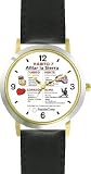 Habit 7 - Sharpen the Saw (Spanish) - DELUXE TWO-TONE WATCH from THE 7 HABITS - WATCH COLLECTION BY WATCHBUDDY&reg; - Arabic Numbers - Black Leather Strap-Size-Children's Size-Small ( Boy's Size & Girl's Size )
