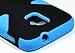 Bastex Heavy Duty Hybrid Case for ZTE Majesty Z796C - Sky Blue Silicone / Black Hard Shell