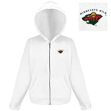 Minnesota Wild YOUTH Girls Lucky Zip Front Hoody Sweatshirt Zip Hooded Sweatshirt - Small
