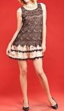 Juniors Sleeveless Lace Overlay Summer Casual Party Dress