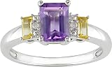 41CheIuTpQL. SL160  10k White Gold Amethyst and Citrine Ring