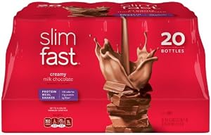 SlimFast Creamy Milk Chocolate Ready To Drink Shakes, 20 Count