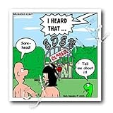 Rich Diesslins Funny Religious Light Cartoons - Adam and Eve - Lock-out at the Garden of Eden - Iron on Heat Transfers