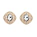 Luxury Grace Crystal Flower 18k Gold Plated Earrings Stud Women Jewelry 1054 (1054)