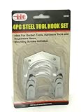 Steel Tool Hook Broom Holder Hanger Mop Organizer 4pc