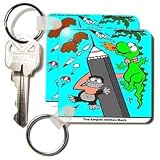 Londons Times Star Wars and Star Trek Cartoons - The Empire Building Strikes Back - Key Chains