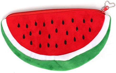 Newest Practical Big Volume Watermelon Kids Pen Pencil Bag Case Gift Cosmetics Purse Wallet Holder Pouch Color:Red
