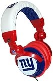 iHip NFH22NYG NFL New York Giants DJ Style Headphones, Blue/Red/White