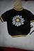 Dickens' Closet Garden Party Dog / Pet Velour Flower Sweatshirt Black XS