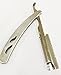 TOOGOO(R) Straight Barber Edge Steel Razors Folding Shaving Knife with 10pcs Blades for Men
