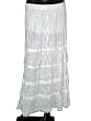 Cotton Skirt Long New Boho White Summer Womens Tie Skirt Indian Clothing 38"