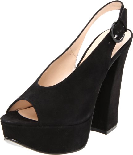 Chinese Laundry Women's First Stop Open-Toe Pump,Black,5 M US