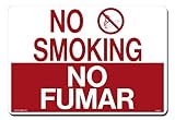 UPC 762529010662 product image for Lynch Signs 14 in. x 10 in. Sign Red on White Plastic No Smoking - No Fumar | upcitemdb.com