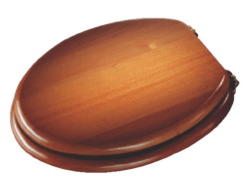 Croydex Solid Wood Toilet Seat, Antique Pine