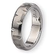 Beveled Edge Brushed Titanium Ring (6.0 mm) - Sizes 7-13