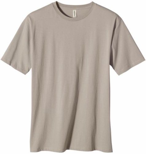 ECOnscious Men's 100% Organic Cotton Short Sleeve Slim Fit Tee (Warm Gray, Medium)