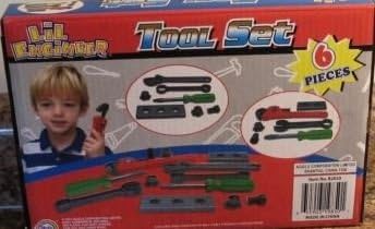 Boys OR girls PRETEND TOOLS SET Lil Engineer 6 Piece Set