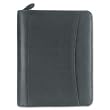 FranklinCovey 33963 - Nappa Leather Ring Bound Organizer w/Zipper, 5-1/2 x 8-1/2, Black