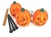 Lighted Pumpkin Lawn Stake Set: Outdoor or Indoor Use