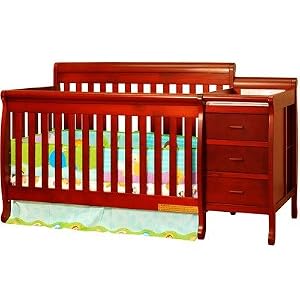 Athena Kimberly Convertible Crib - Cherry (Cherry) (71"W x 42"H x 34"D)