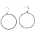 Sterling Silver Cubic Zirconia Circle Earrings by Charles Winston