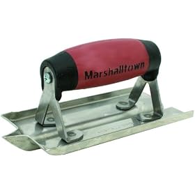 MARSHALLTOWN The Premier Line 180D 6-Inch by 3-Inch Stainless Steel Groover with DuraSoft Handle