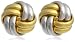 9ct 2 Colour OMC2 Small Knot Earrings