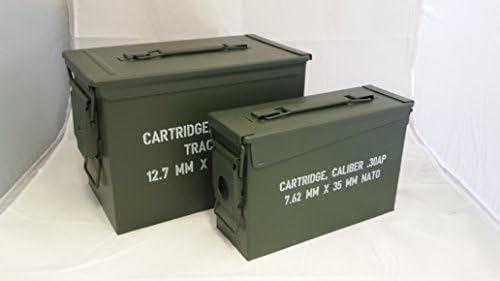 Military Style 2-Pack Ammo Box - Includes .50 Cal and .30 Cal Calibur Boxes by Military Style