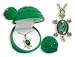 Fun and Cute Animal Crystal Pendants with Matching Velour Animal-shaped Gift Boxes - Over 30 Styles Available (Ladybug, Turtle, Puppy, Pony, Princess, Panda and More)