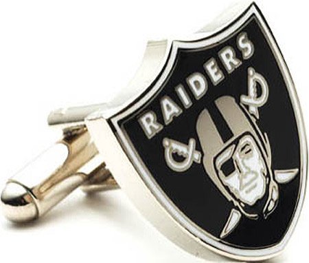 Cufflinks Inc Men's Oakland Raiders Cufflinks Black/Silver