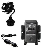 HTC P3470 Auto Cup Holder with Car Charger - Uses Gomadic TipExchange