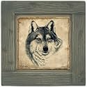 Set of Four Wolf Ambiance Coasters - Style AMSX3