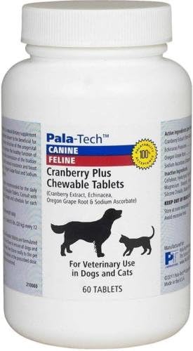 Pala-Tech Cranberry Plus for Dogs &amp; Cats Urinary tract support 60 Chewables Tabs