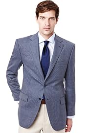 Big & Tall Collezione 2 Button Mini Checked Jacket