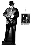 *FAN PACK* - WINSTON CHURCHILL - LIFESIZE CARDBOARD CUTOUT / STANDEE / STANDUP (Height 184cm) - Historical World War 2 Political Figure - INCLUDES 8x10" (25x20cm) STAR PHOTO - FAN PACK #44IMAGE