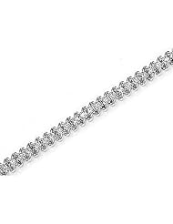 14kt Yellow Gold Diamond "S" Tennis Bracelet 1 ct TW